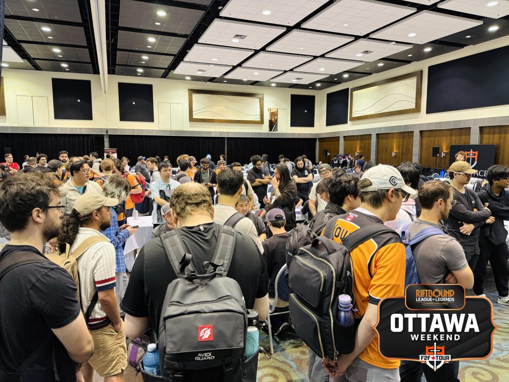 A packed tournament hall during the three-day Riftbound Ottawa Weekend